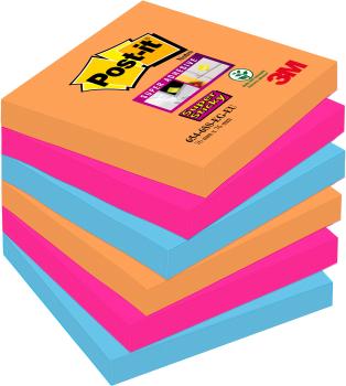 POST-IT Super Sticky Boost 76x76mm 654-5SS-BOOS 5-farbig 5x90 Blatt