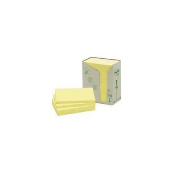 POST-IT Haftnotizen Recycling 127x76mm 655-1T gelb, 16x100 Blatt