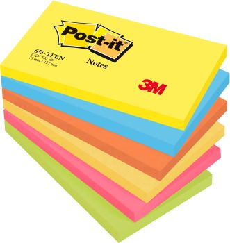 POST-IT Haftnotizen Energy 127x76mm 655-TFEN 6-farbig 6x100 Blatt