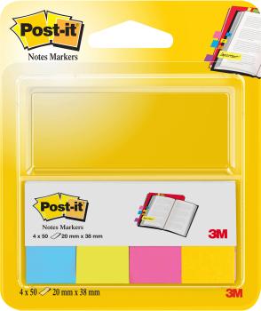 POST-IT Page Marker 20x38mm 670-4U Ultrafarben 4x50 Streifen