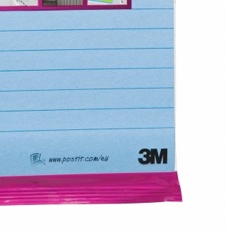 POST-IT Block Super Sticky 102x152mm 6844L-NB hellblau,45 Bl.,liniert,hängb.