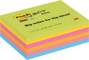 POST-IT Super Sticky Meeting 203x152mm 8645-6SS-EU 6x45 Blatt