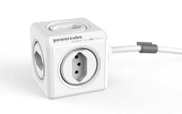 POWERCUBE Socket extend white 66.7790WS 5xT.13,1.5m cable