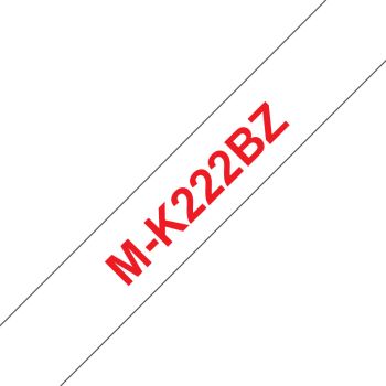 PTOUCH Band, nicht lam. rot/weiss M-K222BZ zu PT-65/75/85/110 8m x 9 mm