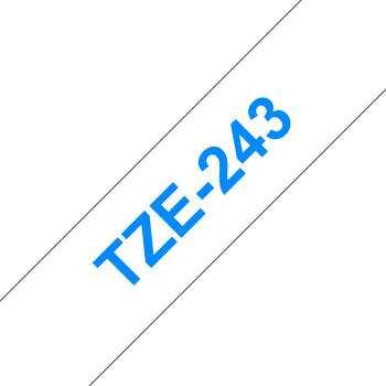 PTOUCH Band, laminiert blau/weiss TZe-243 PT-2450DX 18 mm