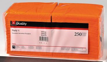 QUALITY Servietten Party 24x24cm 992152 orange 250 Stück