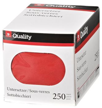 QUALITY Gläserunterlagen 992603 rot 250 Stück