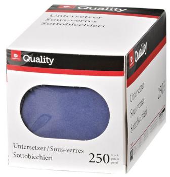 QUALITY Gläserunterlagen 992605 blau 250 Stück