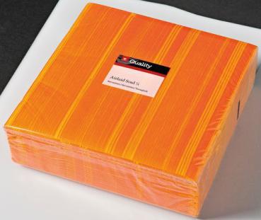 QUALITY Servietten Airlaid 40x40cm 992644 orange 50 Stück