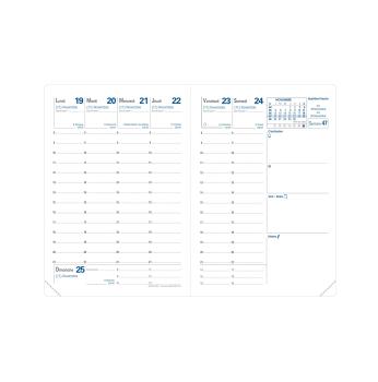 QUO-VADIS Agenda Club Randonnee FR 2024 003647Q 1W/2S, salbei 9x12,5cm