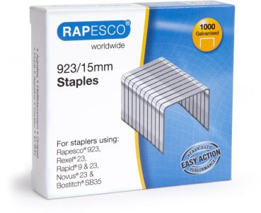 RAPESCO Heftklammern 15mm 1239 1000 Stück verzinkt