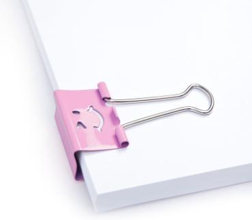 RAPESCO Foldback Clip Emoji 19mm 1349 rosa 20 Stück