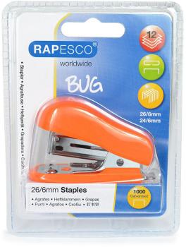 RAPESCO Mini-Heftgerät 1410 orange 12 Blatt