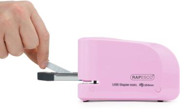 RAPESCO Heftgerät Autom. USB/Batterie 1451 rosa