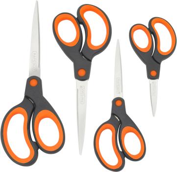 RAPESCO Schere Soft-Grip 1577 4 Stück orange