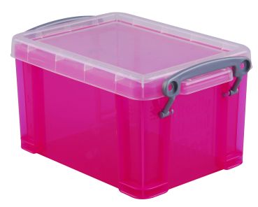 REALLY USEFUL BOX Kunststoffbox 0,7lt 68501718 transparent pink