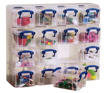 REALLY USEFUL BOX Organizer Set 0,14lt 68507300 transparent