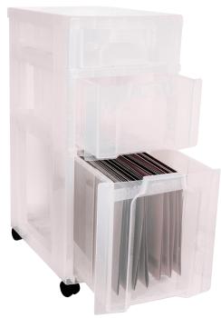 REALLY USEFUL BOX Aufbewahrungsbox 30x42x69cm 68508700 3 Schubladen, transparent