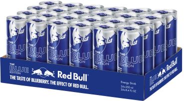 RED BULL Energy Drink Alu 6556 Blue Edition 25 cl, 24 Stk.