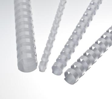 RENZ Plastikbinderücken 25mm A4 202212501 weiss, 21 Ringe 50 Stück