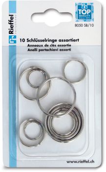 RIEFFEL Schlüsselringe 8050SB/10 AS ass. 10 Stück