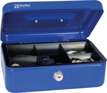 RIEFFEL SWITZERLAND Geldkassette Valorit VT-GK 2 BLAU 7,7x20,7x15,7cm blau