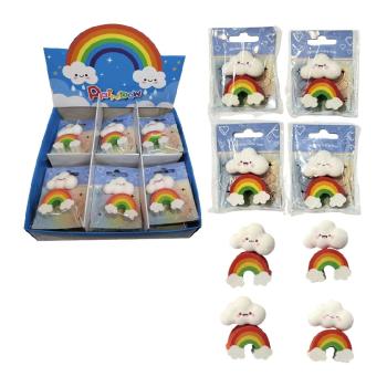 ROOST Radierer-Set 3D 4563 Wolke, Regenbogen, assortiert