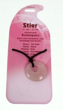 Roost halsband stier g250 rosenquarz - Roost-g250-9002663652504