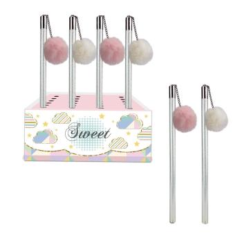 ROOST Bleistift Pom Pom HPTS-086 pink, weiss 2 ass.