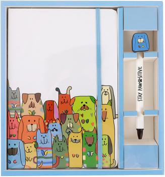 ROOST Set Notizbuch und Stift XL2159 Stay Pawsitive