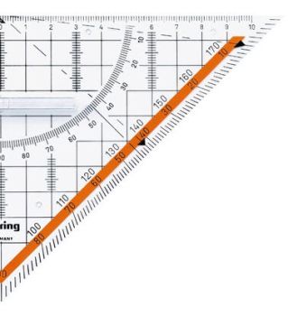 ROTRING Geo-Dreieck Centro 20cm S0903950 transparent, mit Griff