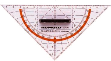 RUMOLD Geodreieck 14cm 1046 abnehmbarer Griff