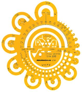 RUMOLD Abrundungsschablone 2110 160mm, DIN 250