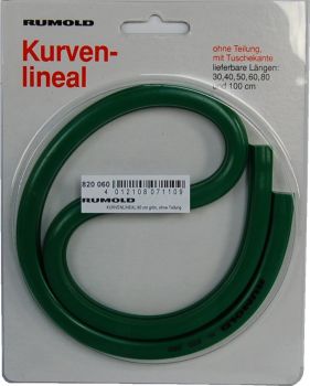 RUMOLD Kurvenlineal 60cm 820060 grün, ohne Teilung