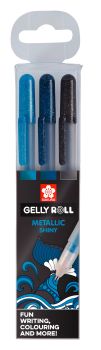 SAKURA Gelly Roll 0.5mm POXPGBMET3C Metallic Ocean 3 Stück