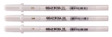 SAKURA Gelly Roll 0.3/0.4/0.5mm POXPGBWH3C White 3 Stück