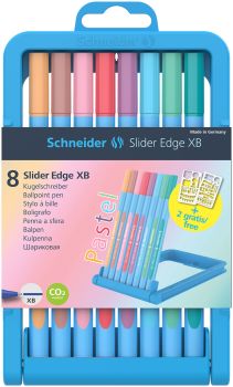 SCHNEIDER Kugelschreiber Slider Edge XB 152289 Pastell 8 Stück