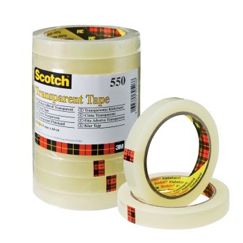 SCOTCH Transparent Tape 550 15mmx66m 550/1566 10 Stück