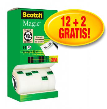 SCOTCH Magic Tape 810 EcoBox 19mmx33m 81933R14RTR transparent, 14 Rollen