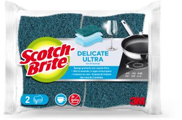 SCOTCH-BRITE Schwamm Delicate Ultra 7100227600 kratzfrei 2 Stück