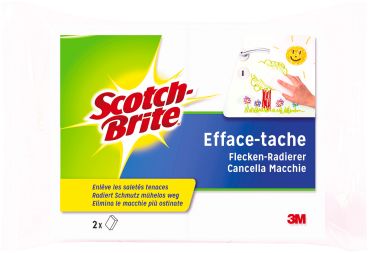 SCOTCH-BRITE Flecken-Radierer 11x7x3cm SB831/2 weiss 2 Stück