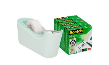 SCOTCH Tischabroller 19mmx33m C18-4M mint, inkl. 4 Magic Tape