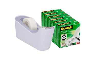 SCOTCH Tischabroller 19mmx33m C18-6L lavendel, inkl. 6 Magic Tape