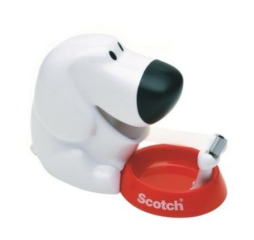 SCOTCH Dispenser Hund weiss C31 inkl.1 Rol.Magic 810 19mmx7.5m