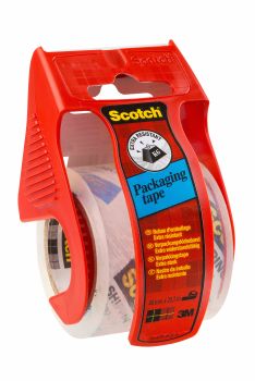 SCOTCH Verpackungsband Promo 48mmx20m E5020D-P transp., mit Abroller 2 Rollen