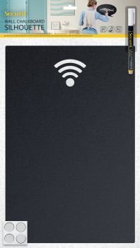 SECURIT Kreidetafel WIFI FB-WIFI schwarz 38x25x0.3cm