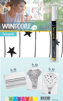 SECURIT Fensterschablone WINDOODLE WD-3A3-KD A3 Kids 3 Stück