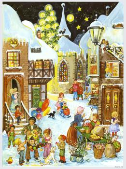 SELLMER Adventskalender 26.5x35.5cm 746 Wir gehen auf den Markt