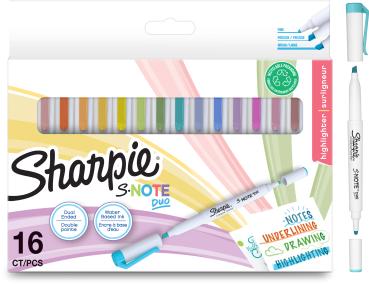 SHARPIE Textmarker S-Note DUO 2182115 16 Stück