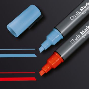 SIGEL Kreidemarker 50 1-5mm GL183 blau / rot, abwischbar 2 Stück